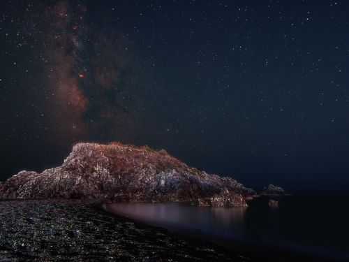 La Via Lattea dalla scogliera di Ascea