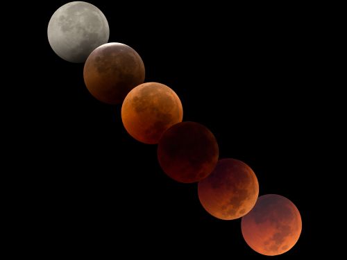 Sequenza Eclissi totale di Luna 2018