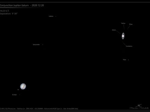 Giove e Saturno il 20 dicembre 2020