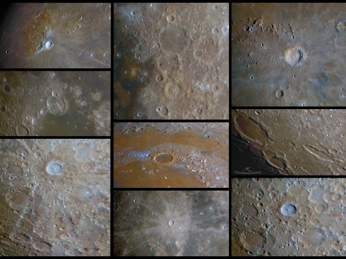 Crateri lunari a colori