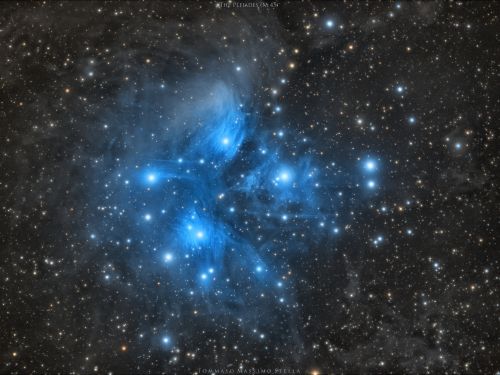 Le Pleiadi (M45) con le sette sorelle