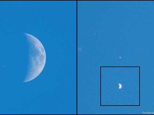 Luna e Venere a metà pomeriggio