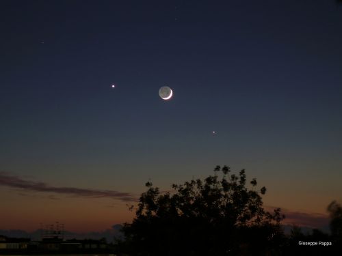Congiunzione Luna, Giove e Venere