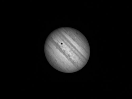 Giove con L’ombra di Io e con L’impatto di Una Cometa O Asteroide del 20 Luglio 2009 T.u.02:37