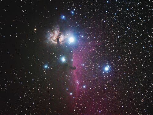 IC434(Nebulosa testa di cavallo) e NGC2024(Nebulosa della fiamma) del 01 Dicembre 2016