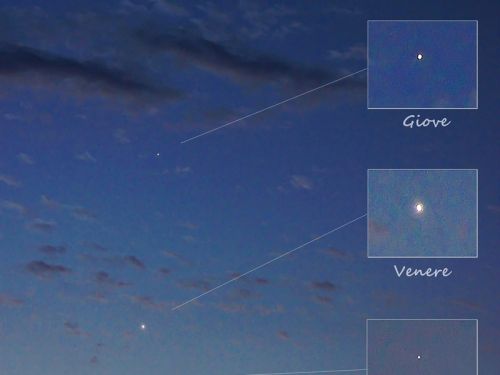 Congiunzione Pleiadi-Giove-Venere-Aldebaran