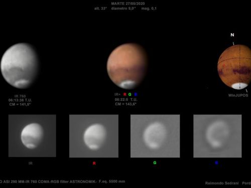 Marte in Ir-RGB in pieno giorno