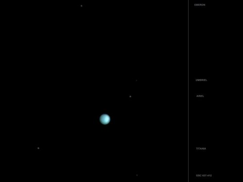 Urano satelliti & stella