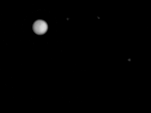 Urano con i suoi satelliti principali