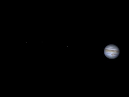 Giove e i satelliti Io, Europa e Ganimede