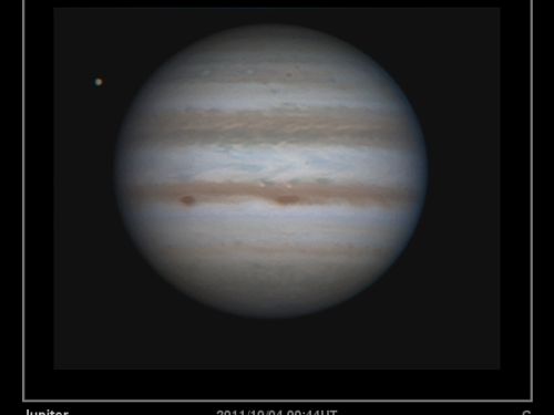 Jupiter and satellite
