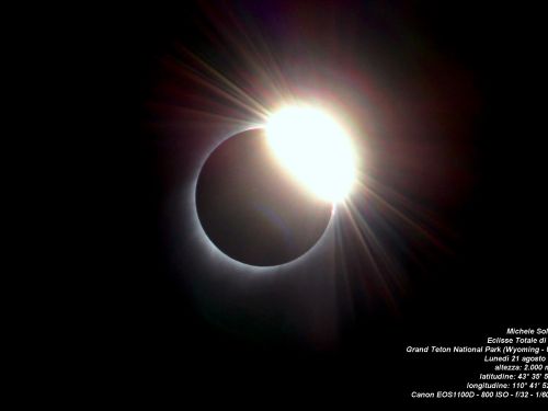 Fine totalità eclisse di Sole USA Agosto 2017