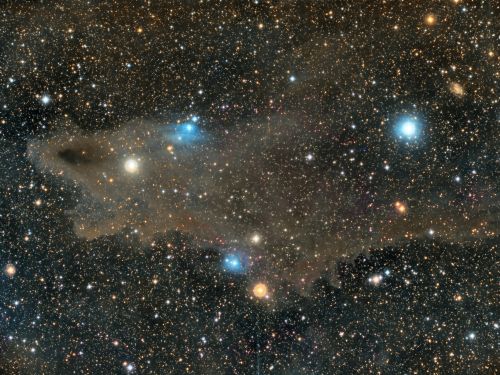 LDN1235 Dark Shark Nebula & PGC67671 Galaxy (LRGB)