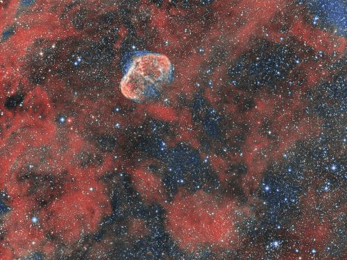 PNG75.5+1.7-NGC6888 Crescent nebula (BiColor HOO)