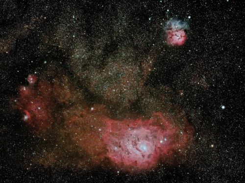 M8 + M20 Nebulose "Laguna" + "Trifida"