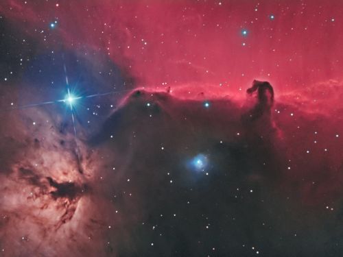 Complesso nebulare nella costellazione di Orione- B33 "Testa di Cavallo" e Ngc 2023 "Nebulosa Fiamma"