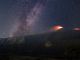 tramonto della Via Lattea sull'Etna