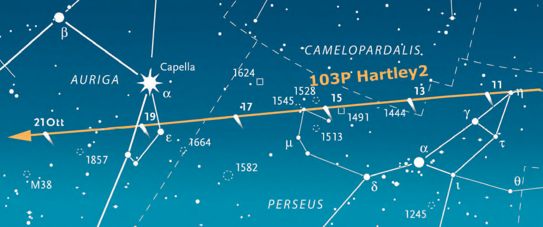 Mappa Cometa Hartley Ottobre 2010