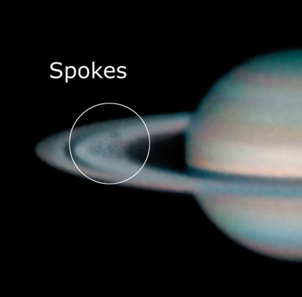 Una immagine di uno Spoke su Saturno ripresa da Cristian Fattinnanzi