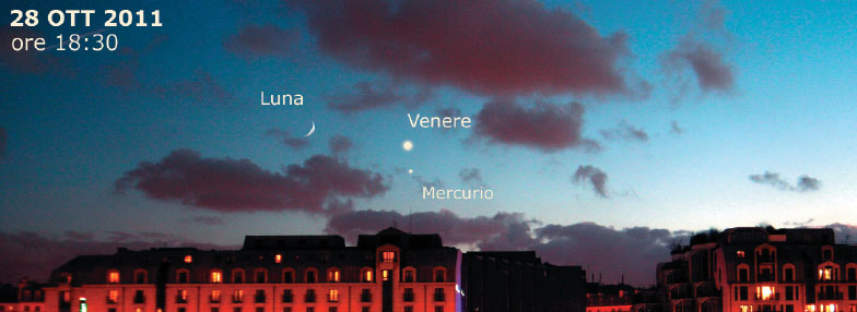 Congiunzione Venere, Marte e Mercurio