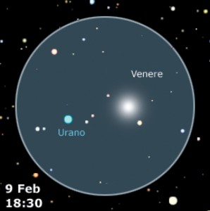 Congiunzione di Venere e Urano
