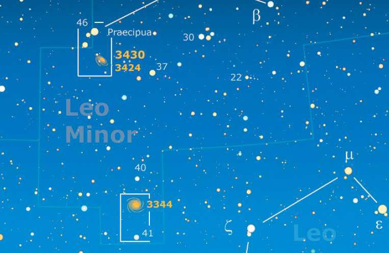 Deboli luci nel LEONE MINORE Deboli luci nel LEONE MINORE