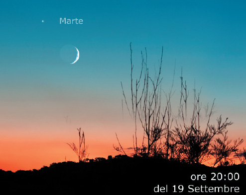 Congiunzione tra Marte e Luna