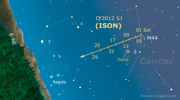 comete cartina ISON