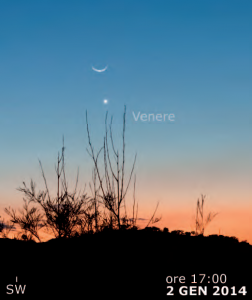 Congiunzione Luna Venere