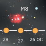 Marte osservabile nei pressi della Nebulosa M8