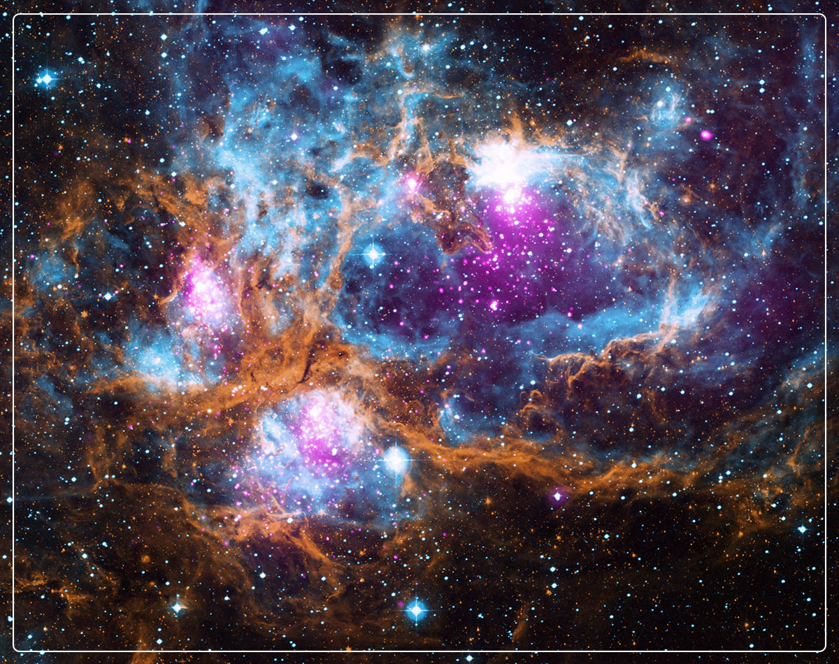 NGC 6357: A star formation region about 5,500 light years from Earth.