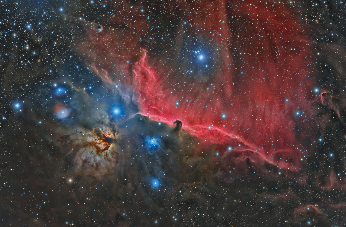 La Regione Nebulare presso Alnitak in Orione