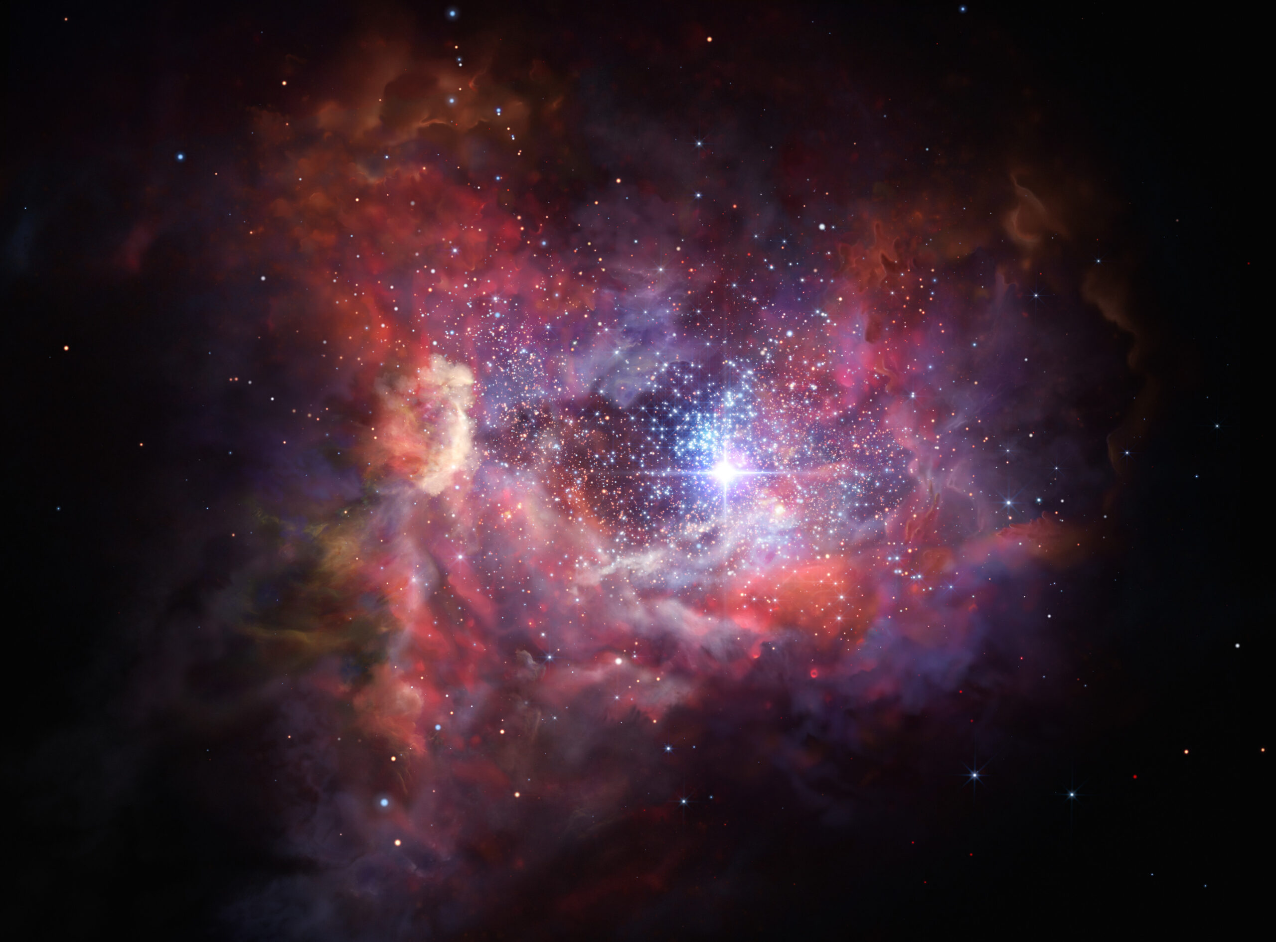 Artistâs impression of the remote dusty galaxy A2744_YD4
