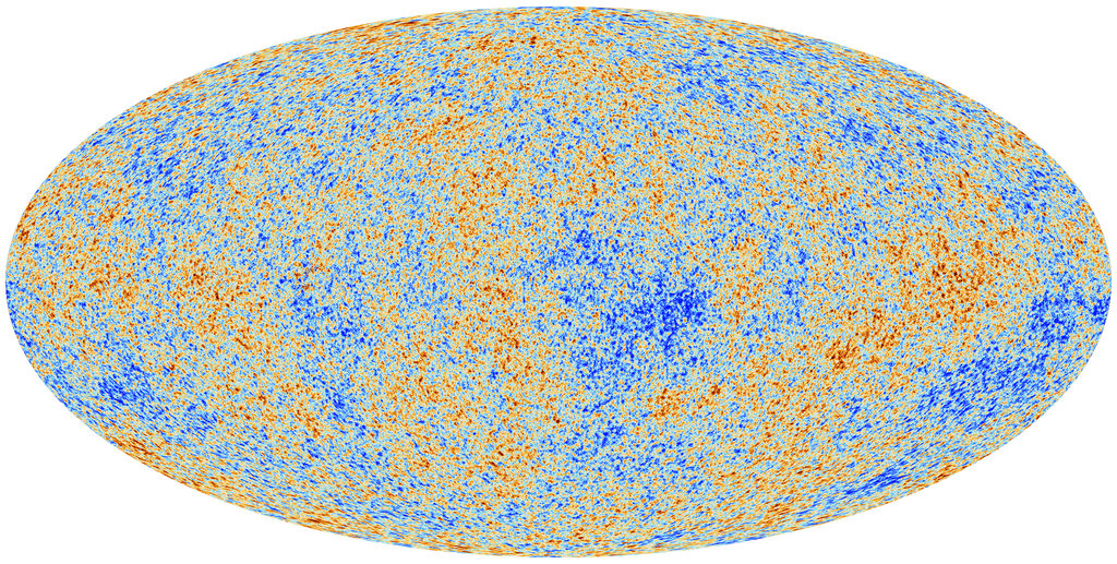 22universe-span-jumbo il fondo cosmico a micoonde ricostruito sui dati delll'Osservatorio spaziale Planck dell'ESA