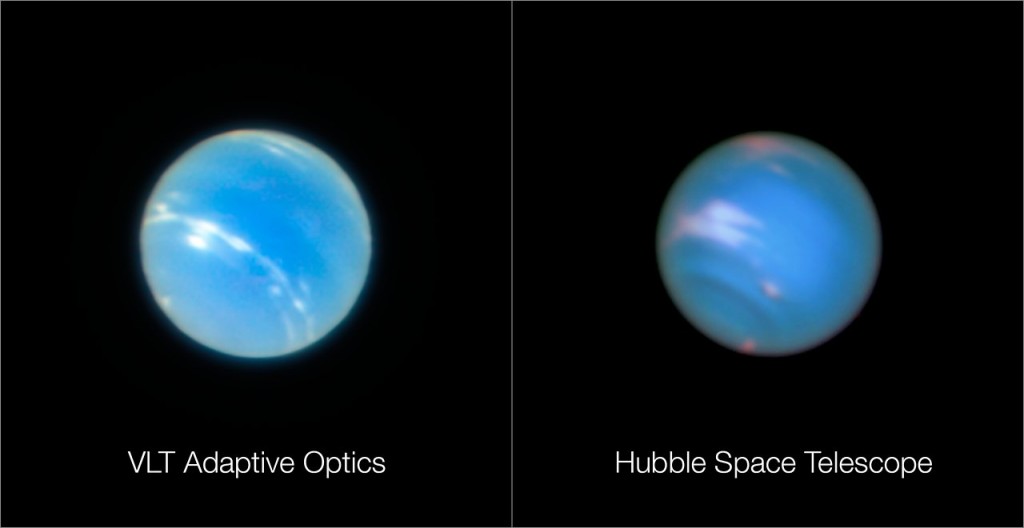 Neptune from the VLT and Hubble
