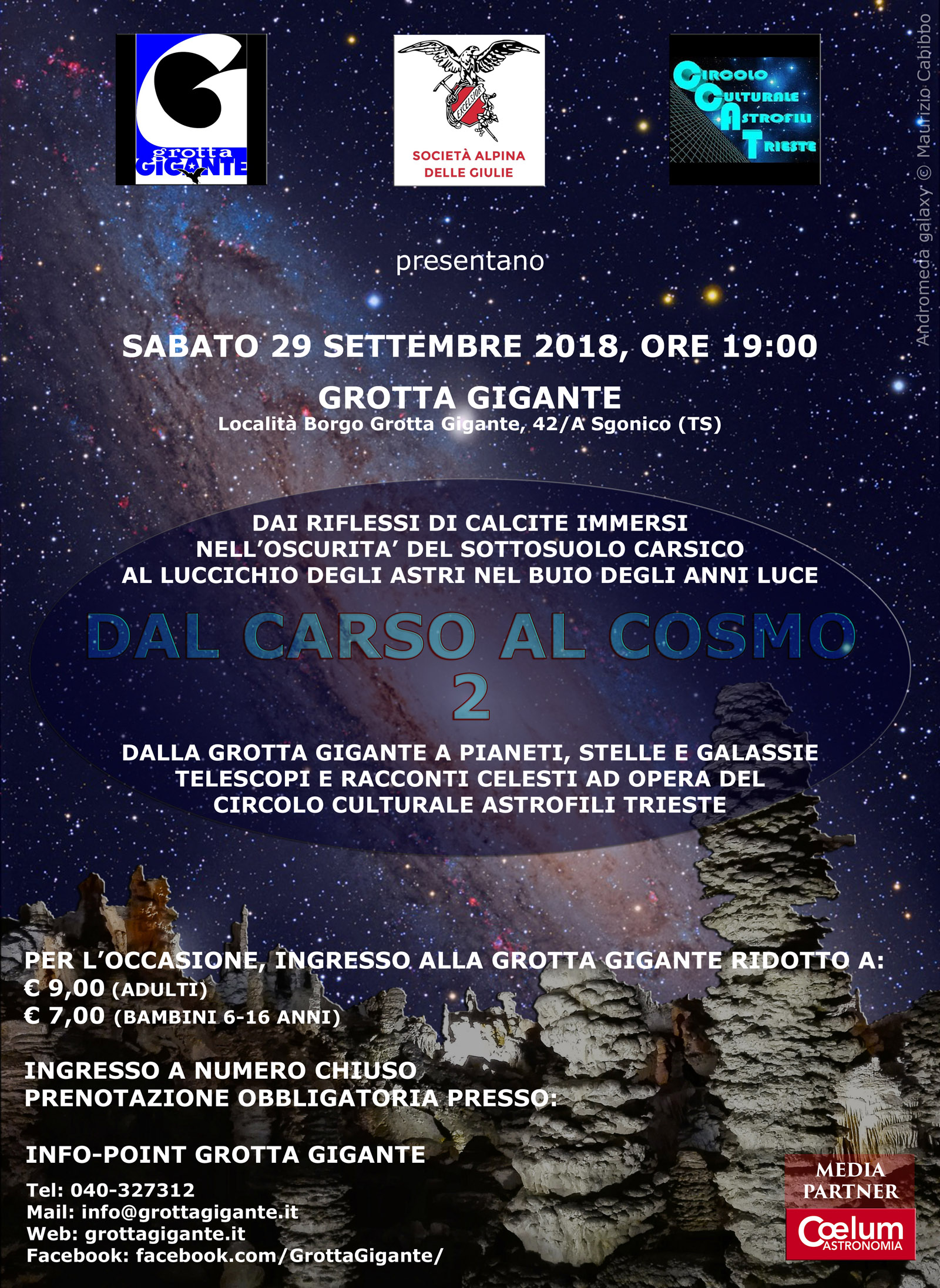 Locandina Dal Carso al Cosmo_29-09-2018