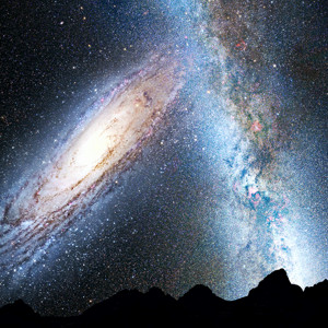 Andromeda e la Via Lattea, due galassie in rotta di collisione