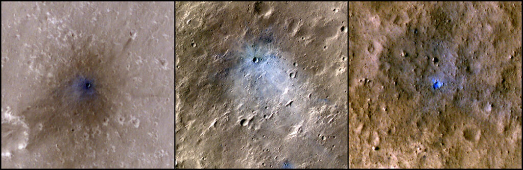I tre crateri dovuti ad altrettanti mini-terremoti