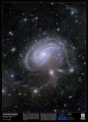 Poster Astronomia Interacting Galaxies NGC 772 Spazio Interazione fra Galassie