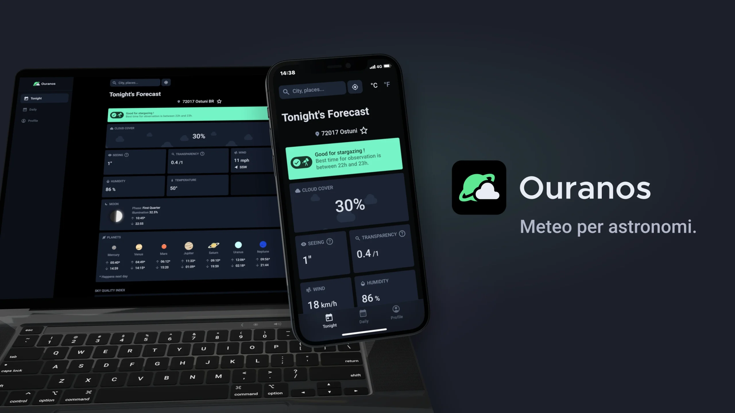 OURANOS l’app meteo per gli astronomi