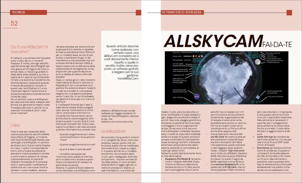 AllSkyCam di Coelum Astronomia n°268