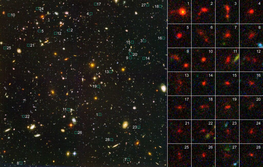 l&rsquo;Hubble Ultra Deep Field - Prime Galassie