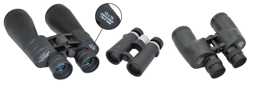 Esempi di alcuni modelli di binocolo fra i pi&ugrave; diffusi in commercio