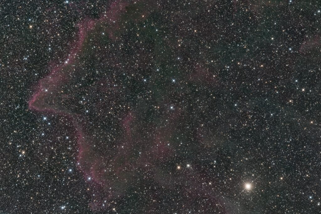 Un frame che mostra la grande densit&agrave; stellare nel campo inquadrato.