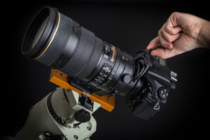 Teleobiettivo con filtri.