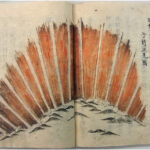 Aurora a ventaglio descritta e disegnata dalla città di Kioto in Giappone nel 1770