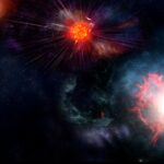 Rappresentazione artistica delle fasi che portano all’esplosione di una supernova