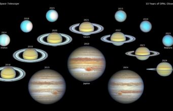 Hubble celebra un decennio di monitoraggio dei pianeti esterni