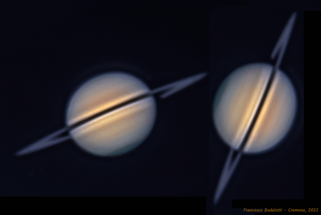 Saturno e i suoi anelli il 15 Luglio 2025