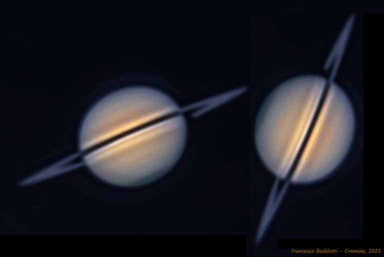 Saturno e i suoi anelli il 15 Luglio 2025